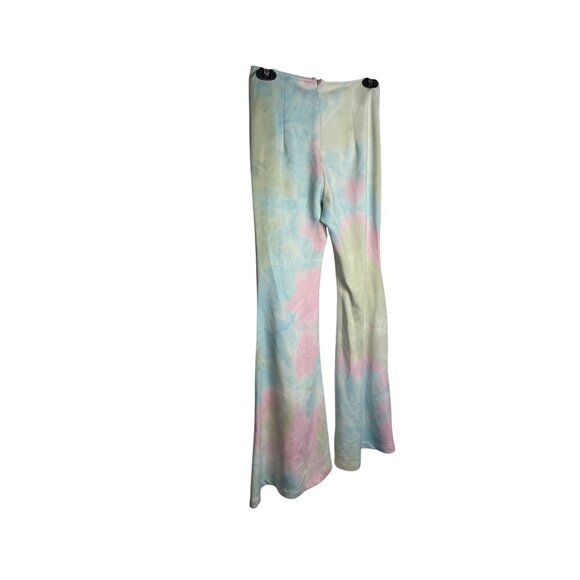 Tie-Dye Flared Pants Fashion Nova Pastel Multicolor Small - Picture 3 of 6